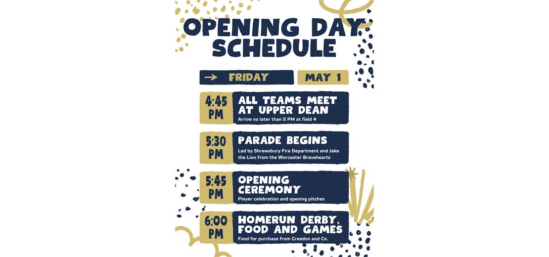 Opening Day is Friday, May 1!